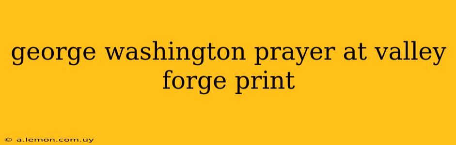 george washington prayer at valley forge print