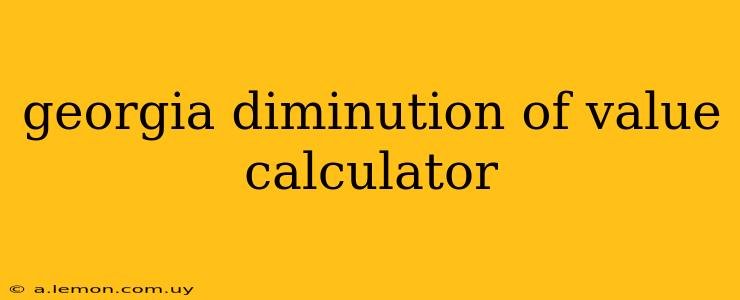 georgia diminution of value calculator