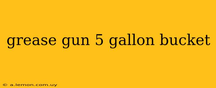 grease gun 5 gallon bucket