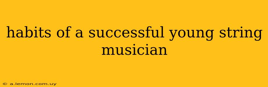 habits of a successful young string musician