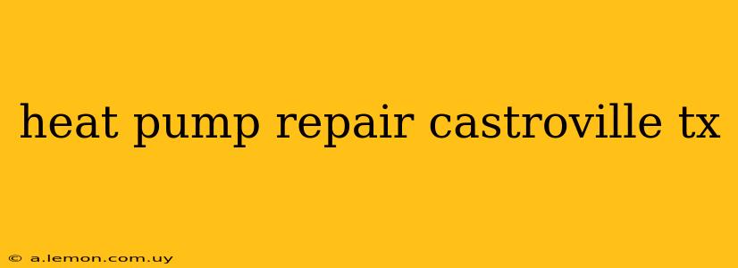 heat pump repair castroville tx