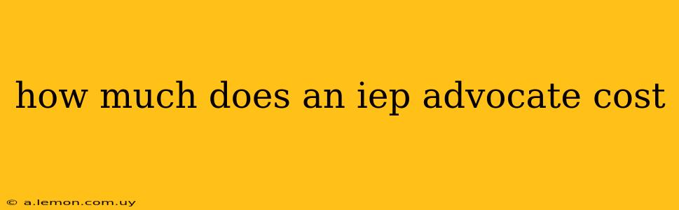 how much does an iep advocate cost