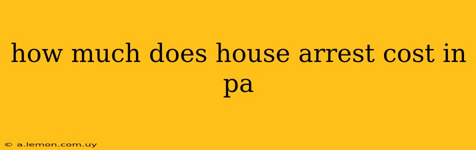 how much does house arrest cost in pa