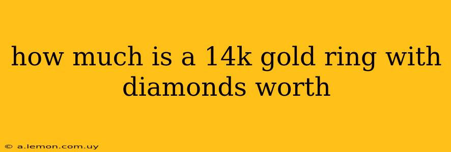 how much is a 14k gold ring with diamonds worth