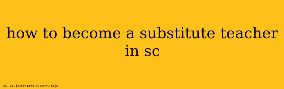 how to become a substitute teacher in sc