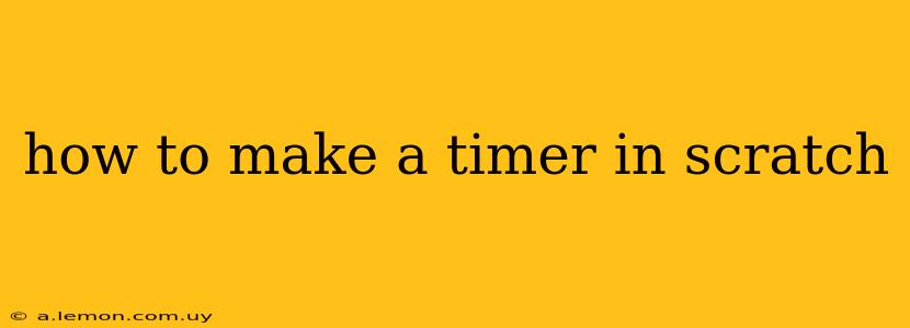 how to make a timer in scratch