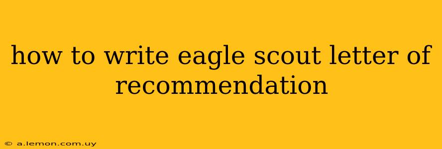 how to write eagle scout letter of recommendation