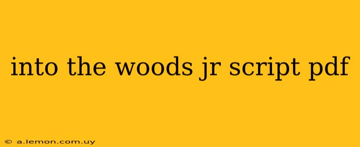 into the woods jr script pdf