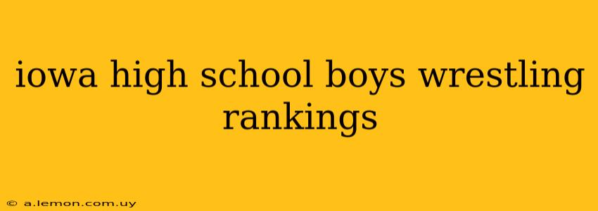 iowa high school boys wrestling rankings