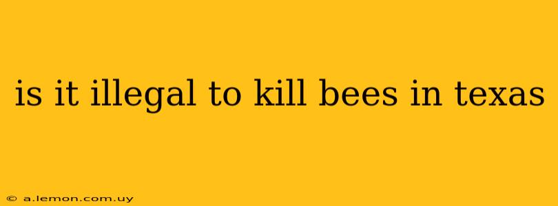 is it illegal to kill bees in texas