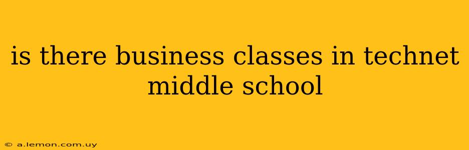 is there business classes in technet middle school