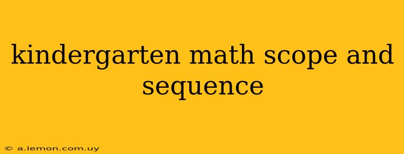 kindergarten math scope and sequence