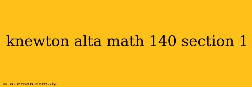 knewton alta math 140 section 1