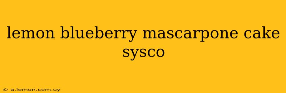 lemon blueberry mascarpone cake sysco