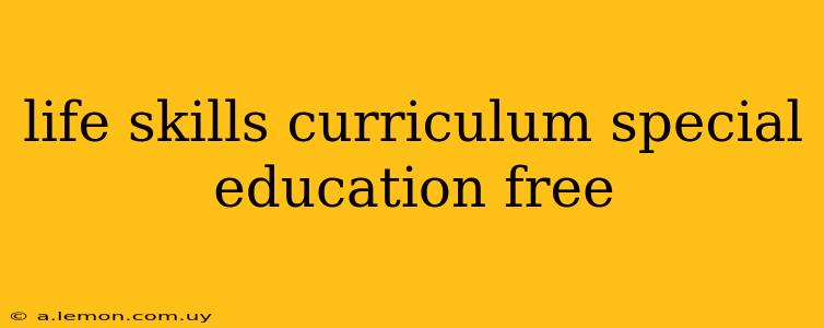 life skills curriculum special education free