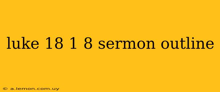 luke 18 1 8 sermon outline