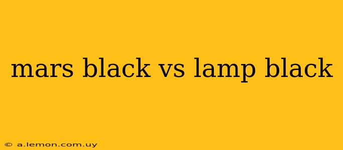 mars black vs lamp black