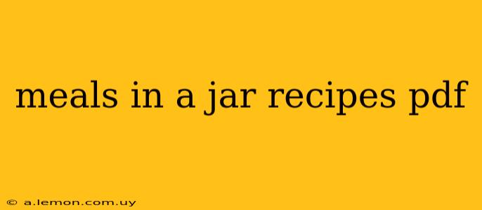 meals in a jar recipes pdf