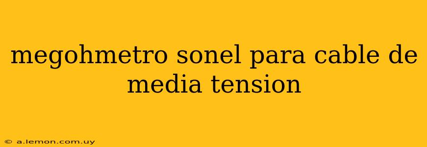 megohmetro sonel para cable de media tension