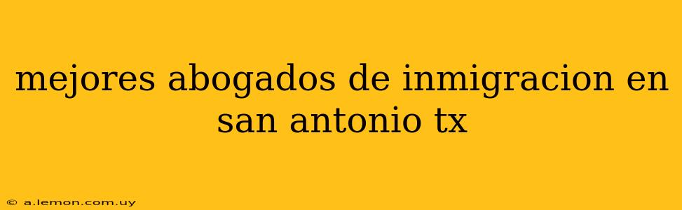 mejores abogados de inmigracion en san antonio tx