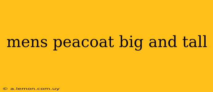 mens peacoat big and tall