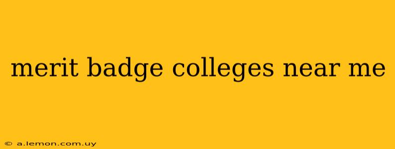 merit badge colleges near me