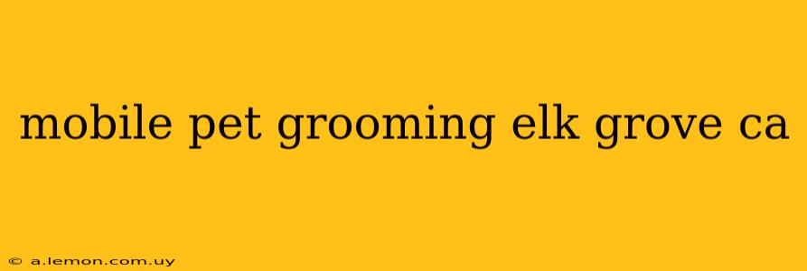 mobile pet grooming elk grove ca