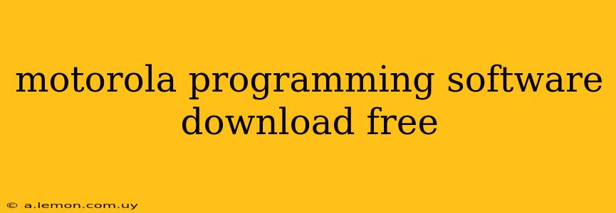 motorola programming software download free