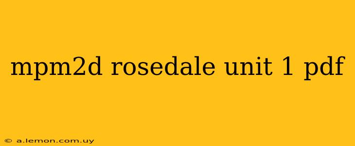 mpm2d rosedale unit 1 pdf