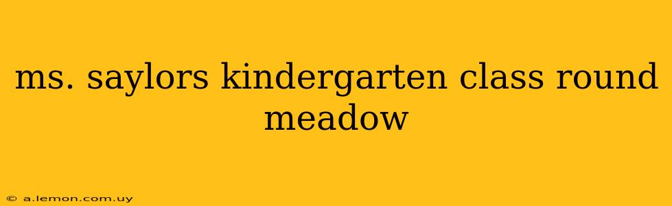 ms. saylors kindergarten class round meadow