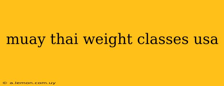 muay thai weight classes usa