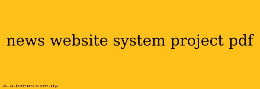 news website system project pdf