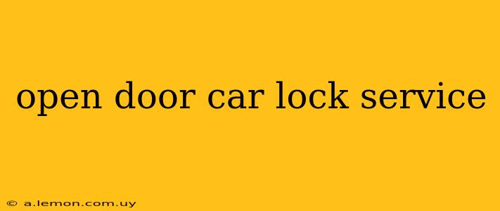 open door car lock service