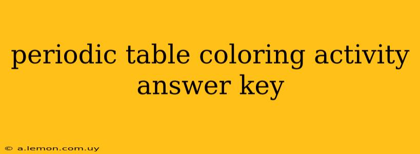 periodic table coloring activity answer key