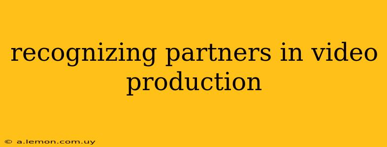 recognizing partners in video production