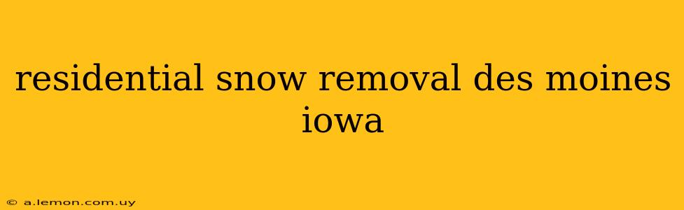 residential snow removal des moines iowa