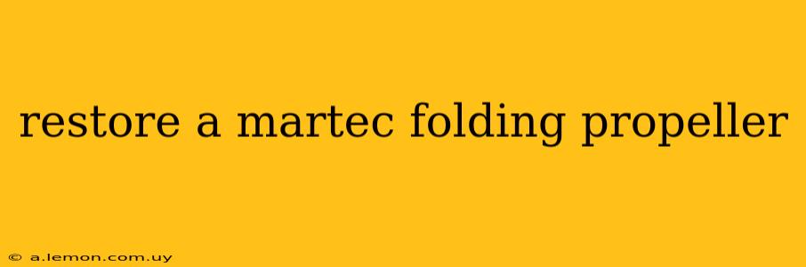 restore a martec folding propeller