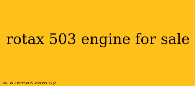 rotax 503 engine for sale