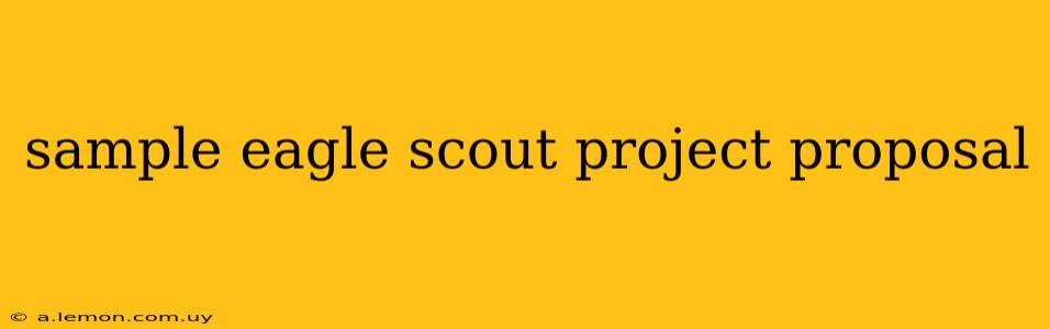 sample eagle scout project proposal