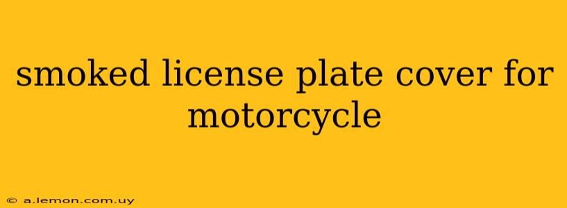 smoked license plate cover for motorcycle