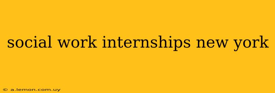 social work internships new york