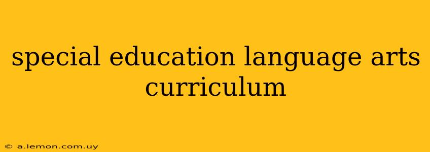 special education language arts curriculum