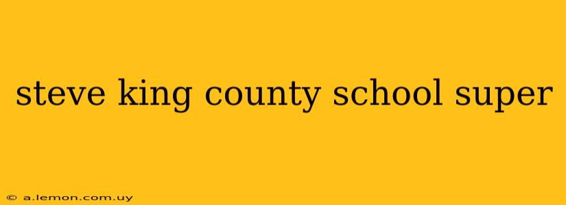 steve king county school super