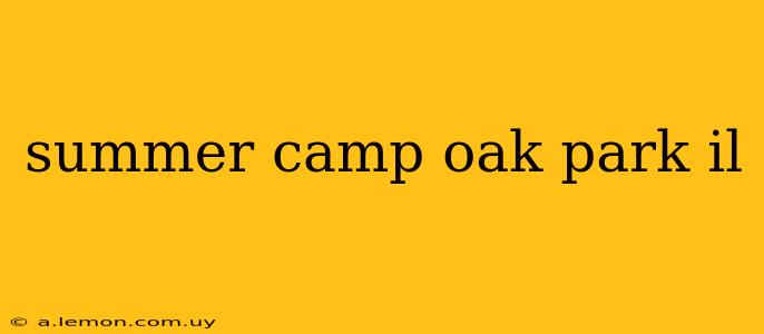 summer camp oak park il