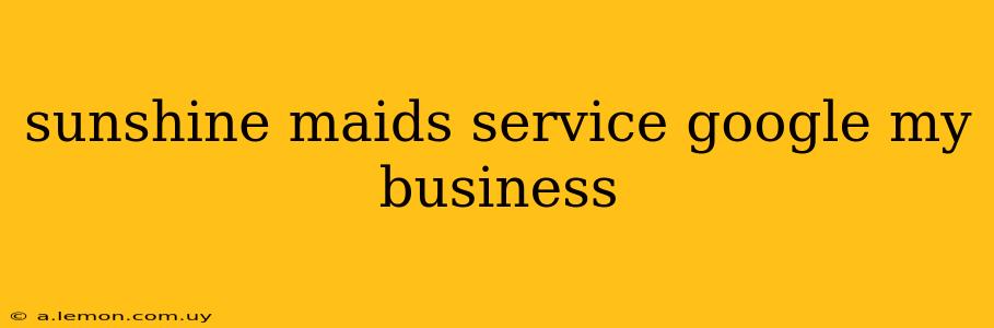 sunshine maids service google my business