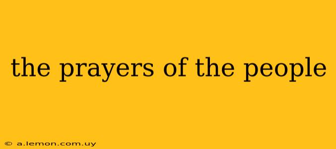 the prayers of the people