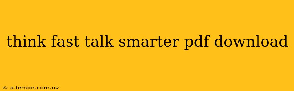 think fast talk smarter pdf download