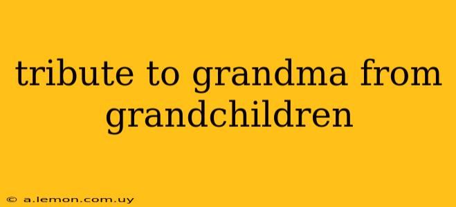 tribute to grandma from grandchildren