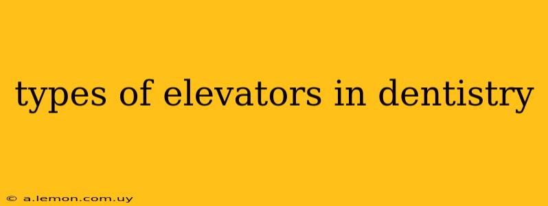 types of elevators in dentistry