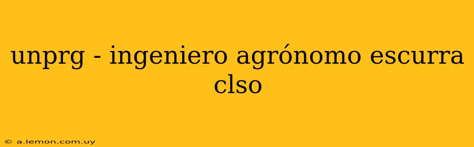 unprg - ingeniero agrónomo escurra clso